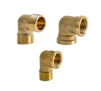 Générique Coude 90° en Laiton 1/8-3/4" M/F Eau/Carburant | Ensemble d'adaptateurs de coupleur de raccord de tuyau(C)