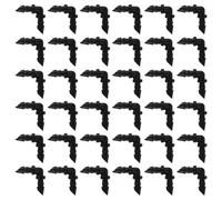 Générique Coude Barbelé à 90 Degrés 4/7 Pouces en Plastique Noir, Lot de 50