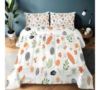 Générique Couette 135x200 Cuisine Japonaise Thème culinaire Ensemble de Literie en Microfibre, 1 Edredon et 2 Taies d'oreiller 65x65, 4 Saisons B1136