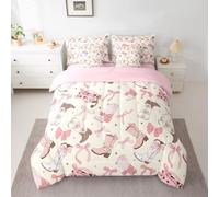 Générique Couette 135x200 Nœud Unique Ensemble de Literie en Microfibre, 1 Edredon et 2 Taies d'oreiller 65x65, 4 Saisons X986