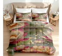 Générique Couette 140x200 4 Saisons 3D Fleurs Vintage Duvet 1 Personne