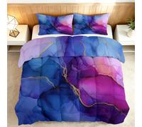 Générique Couette 140x200 cm Enfant Imprimée Abstrait Moderne, Couette 1 Personne pour Lit 90x190 cm, Chaude Anti-acariens Édredon pour 4 Saisons Texture Marbre, Douce et Confortable