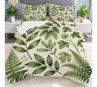 Générique Couette 140x200 Fleurs Edredon VéGéTaux Couette 1 Personne pour Lit 90x190 cm, Microfibre Soft Couettes 4 Saisons avec 2 Taie d'oreiller 65x65, Couettes sans Housse T506