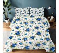 Générique Couette 140x200 Myrtilles Style Aquarelle Ensemble de Literie en Microfibre, 1 Edredon et 2 Taies d'oreiller 65x65, 4 Saisons B1071