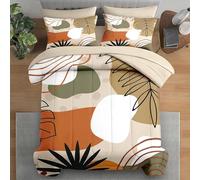 Générique Couette 140x200 Style bohème Branches et Feuilles Ensemble de Literie en Microfibre, 1 Edredon et 2 Taies d'oreiller 65x65, 4 Saisons X603