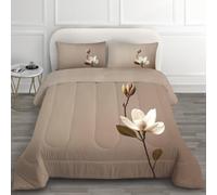 Générique Couette 160x200 4 Saisons Magnolia Minimaliste - Duvet Douce et Chaude, 2 Personnes Imprimée, Sans Housse Lavable, Edredon Avec 2 Taie d'Oreillers B*-207