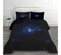 Générique Couette 160x200 Hiver Ciel étoilé Bleu Decoration - Duvet Douce et Chaude, Couette 2 Personnes Imprimée, Couette sans Housse Lavable, Edredon avec 2 Taie d'oreillers C*-273