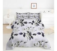 Générique Couette 220x240 Rose Blanche, Style Aquarelle Vintage Ensemble de Literie en Microfibre, 1 Edredon et 2 Taies d'oreiller 65x65, 4 Saisons TY551