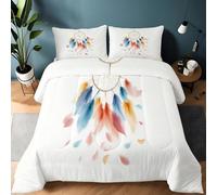 Générique Couette 4 Saisons 155 x 220 cm Attrape Rêves pour Enfants Couette Utilisable sans Housse - Édredon Doux Lavable - Édredon Toutes Saisons avec 2 Taies d’Oreiller, Blanc