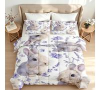 Générique Couette Imprimée 240x260 4 Saisons Réversible Lapin