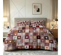 Générique Couette Imprimée sans Housse 220 x 240 cm Ferme Rustique Couette 4 Saisons Lavable Léger et Chaud avec 2 Taies d'oreiller, Édredon Réversible Botanique Floral pour Enfants Ados, Vert Sauge