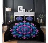 Générique Couette Mandala Botanique Fleurs 140x200 cm pour Lit 1 Personnes