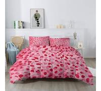 Générique Couettes Imprimée 200 x 200 cm Géométrique Blocs De Couleur Réversible Couette Style De Abstrait 4 Saisons - Rose Couette Matelassée pour Lit 2 Personnes, Edredon Couettes sans Houss