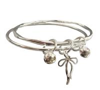 Générique Couleurs Empilable Bijoux avec cloche fermée et nœud Three Life III Bracelet lisse à envoyer 4 Couleurs Petite Homme Anneaux