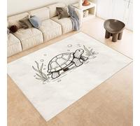 Générique Couloir Lavable Tortue De Mer, Tapis De Salon Style Minimaliste Lavable en Machine Antidérapant Grand Tapis Salon Doux Poil Court pour Chambre 60X90Cm