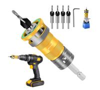 Générique Countersink Drill Bit Set - 7 Piece Adjustable Depth Stop - Quick Change Drilling Tool Kit - for Wood MDF Plywood Aluminum Non-Ferrous Metals