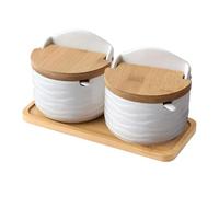 Générique Countertop Salt Containers | Ceramic Salt Keeper | Kitchen Salt Container | Kitchen Seasoning Keeper Jar | Counter Salt Holder Box Elegant Design For Salt And Other Spices