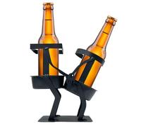 Générique Countertop Wine Rack, Metal Skull Holder, Gothic Steampunk Design, Heavy Duty Bottle Organizer, Bar Decor, Ideal for Whiskey Storage, Kitchen Display, Home Tabletop, Halloween Parties