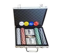 Générique Counting Counters Poker Chips - Safe Poker Chip Sets, Durable Tokens | Complete Ṕoker Chips Set with Aluminum Case for Texas Hold'em, Blackjack, Card Games, Home Or Club Use