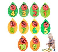 Générique Counting Ladybugs - Wooden Counting Toy, Math Learning Set | Fine Motor Skill Preschool Educational Game, STEM Wood Sorting Toy for Countings Ability & Color Recognition