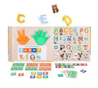 Générique Counting Toys, Activity Set, 10.24x9.57x0.79 inches, Preschool Learning with Letters and Game Cards, Educational Girls, Classroom Kindergarten Birthday Easter Early Math Alphabet