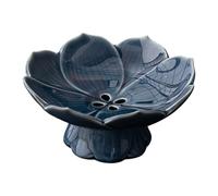 Générique Coupe à Fruits, Bol à, Plateau de Cuisine, Assiette de Présentation, élégante Pièce Maîtresse En Céramique, Idéale pour Servir Des Bonbons, Bleu