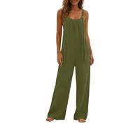 Générique Coupe Ample Pantalon Extensible Avec Grandes Poches Fluide De Travail Décontractée Jumpsuit Loose Top Playsuit