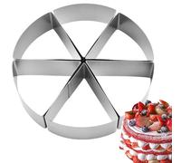 Générique Coupe Cheesecake, Diviseur de Pâtisserie en Métal, Outil de Découpe pour Gâteaux Ronds en Acier Inoxydable avec 6 Parts pour Pizza, Pain et Desserts