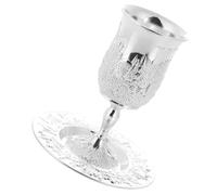 Générique Coupe de Kiddouch Judaica Plaquée Argenté avec Pied Haut 1 Pièce pour Shabbat et Fêtes Religieuses Verre de Cérémonie en Métal Présent Symbolique pour Célébrations Juives