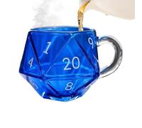 Générique Coupe en verre de dés polyédriques | à thé et à café créative | Gobelet pour le petit-déjeuner, la routine matinale, le bureau, la fête d'anniversaire, les loisirs du week-end, les moment