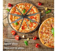 Générique Coupe-Gâteau | Découpe-Gâteau pour Tranches Régulières,Outils de Cuisine en Acier Inoxydable avec 6/9/10 Tranches pour, Pâtisseries, Pizza, Boulangerie, Café, Restaurant et