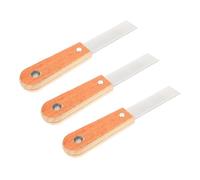Générique Coupe-mastic en Acier au Carbone 10pcs Manche en Bois Double Pince, Outils Polis pour Décoration Intérieure et Lissage de Surface