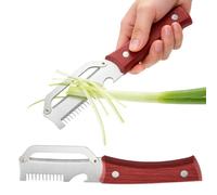 Générique Coupe-oignons nouveaux - Coupe-légumes Aide de cuisine | Éplucheur multifonctionnel en acier inoxydable | Pour la nourriture carotte pomme de terre ail fruit maison restaurant camping prépar