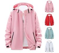 Générique Coupe Vent Femme Grande Taille - Veste Imperméable Femme Running Impermeable Avec Capuche Amovible Veste De Pluie Manche Longue Trench Polyvalent Manteau 2025 Nouveau Loungewear Légère Tops