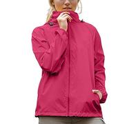 Générique Coupe Vent Femme Impermeable Veste De Pluie Avec Capuche LéGèRe SéChage Rapide Couleur Unie Veste Sport Femme Avec Fermeture éClair Fine Respirant Veste D'ExtéRieur Pour Les Voyages