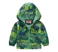 Générique Coupe Vent Impermeable Enfant Garçon Filles Avec Capuche Léger Vêtement De Pluie Zipper Coupe-Vent Bébé Enfant Sweat-Shirt Blouson Automne-Hiver Poche Veste De Pluie(Green,18-24 mois)