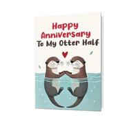 Générique Couple Greeting Card - Diy Funny Romantic Envelope | Elegant Congratulations Card for Happy Anniversaries, Parties, Holidays and Special Occasions 8.07x5.31 Inches