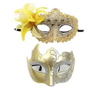 Générique Couple Masque Vénitien Masques de Mascarade Mascarade Bal Masqué pour Femme Homme Les Yeux pour Halloween Mascarade Carnaval,Masque Déguisement,kaléidoscope couleurs