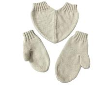 Générique Couples Hand Holding Heart Mittens Set - Winter Naughty Mittens for Couples, Cozy Knit Matching Winter Gloves (Gray)