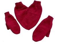 Générique Couples Hand Holding Heart Mittens Set - Winter Naughty Mittens for Couples, Cozy Knit Matching Winter Gloves (Red)