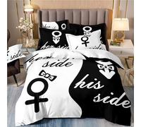Générique Couples Love Imprimé 3D Housse de Couette pour Linge de lit Set 160x200cm Ensemble de literie Lit Linge de 3D Print de lit 100% Microfibre Super Doux +2 taie d'oreiller 50x75cm