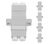 Générique Coupleur LC à LC Fibre Optique Duplex 5 Pièces pour Réseau, Adaptateur Distribution Fibre Simplex, Connecteur Brassage Stable, Plastique Solide, Usage Centre de Données, Gris