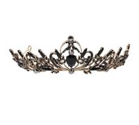 Générique Couronne Baroque Élégante Noire en Alliage Anti-allergique et Antirouille pour Filles et Femmes, Accessoire Chic pour Photographie et Concours de Beauté