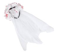 Générique Couronne de Fleurs avec Voile Tacheté pour Halloween et Jour des Morts Bandeau Costume Unisexe et Accessoire Fête Gothique et Cosplay