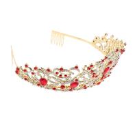 Générique Couronne de Mariée Strass Élégante pour Femme Diadème Léger 4Ème Taille Accessoire Coiffure Mariage et Fête Coiffe de Fleur pour Anniversaire et Bal