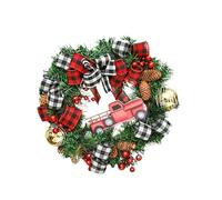 Générique Couronne de Noël Décoration de Porte de Maison Décoration de Noël Barre de Cravate Décoration d'espace Guirlande Accessoires de décoration Couronne(1pc,50cm)