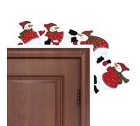 Générique Couronne de Porte de Noël - Décorations Festives en Bois pour Fête | Décoration de Fronton de Porte de Noël | pour TV Cheminée Mur Salon Chambre Armoire Fête