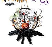 Générique Couronne de Porte Halloween Ornement Gothique Toile d'araignée