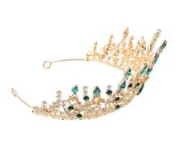 Générique Couronne de Style Baroque Légère en Alliage et Strass, Accessoire de Cheveux Portable et Facile à Porter pour Occasions Spéciales et Cérémonies