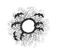 Générique Couronne Noire d'halloween de Branches Noires pour Fenêtre,Guirlande Horreur Halloween, Accessoires Photo Cadre Fenêtre Porte Entrée Salon Jardin Placard